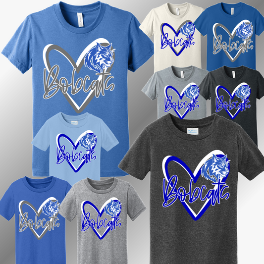 McAlear Sawden Bobcats - Heart Mascot Tee (Youth)