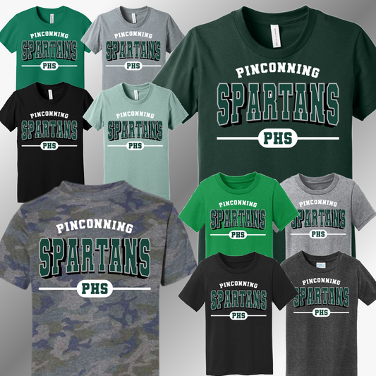 Pinconning Spartans - Varsity Font Tee (Youth)