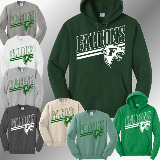 Freeland Falcons - Angled Logo Basic Sweatshirt (Adult)