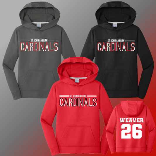 St. John Cardinals - Double Font Performance Hoodie
