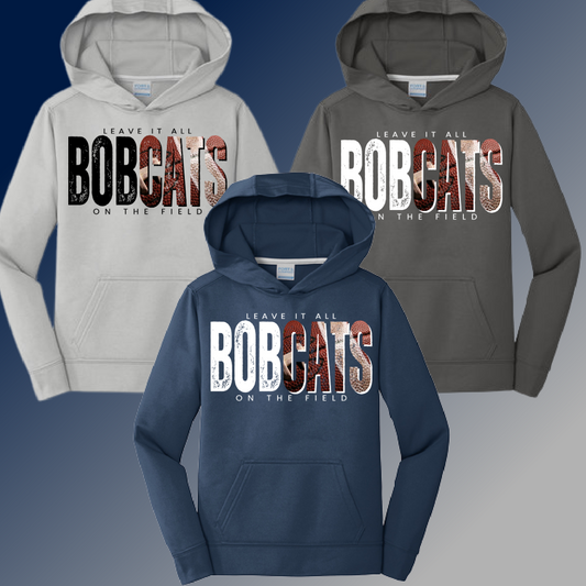Bobcat Football - Leave It All On The Field Dri Fit Hoodie (Youth)