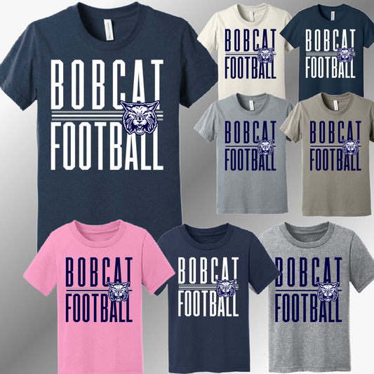 Bobcat Football - Narrow Font Tee (Youth)