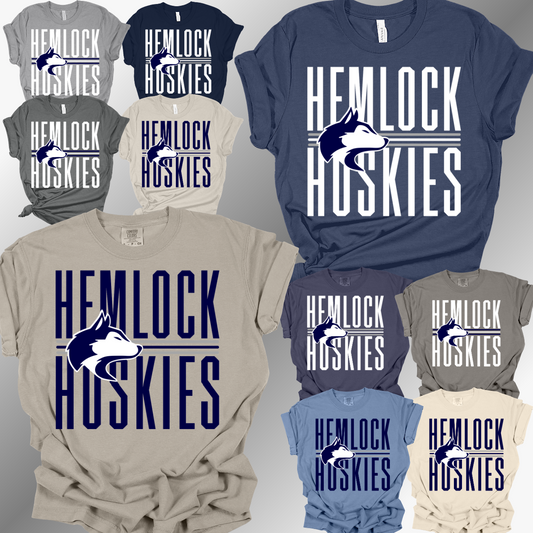 Hemlock Huskies - School Name Tee (Adult)