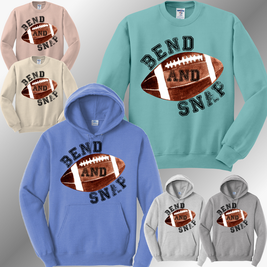Football - Bend & Snap (Distressed) Basic Sweatshirt (Adult)