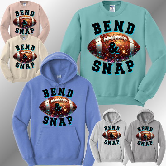Football - Bend & Snap (Sparkly) Basic Sweatshirt (Adult)