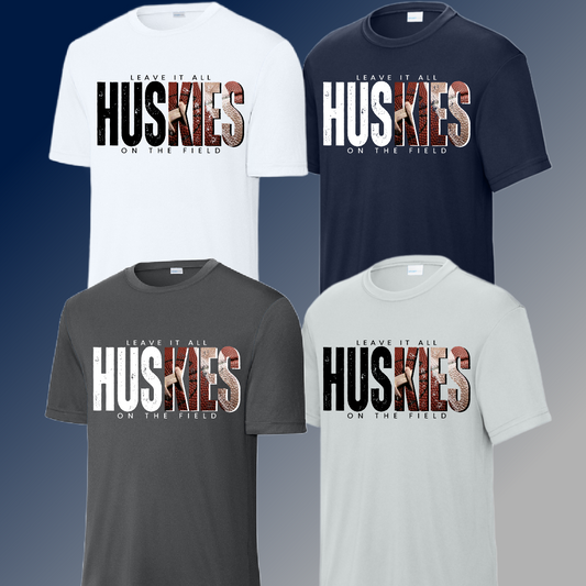 Hemlock Huskies - Leave It All On The Field Football Dri Fit Tee (Adult)