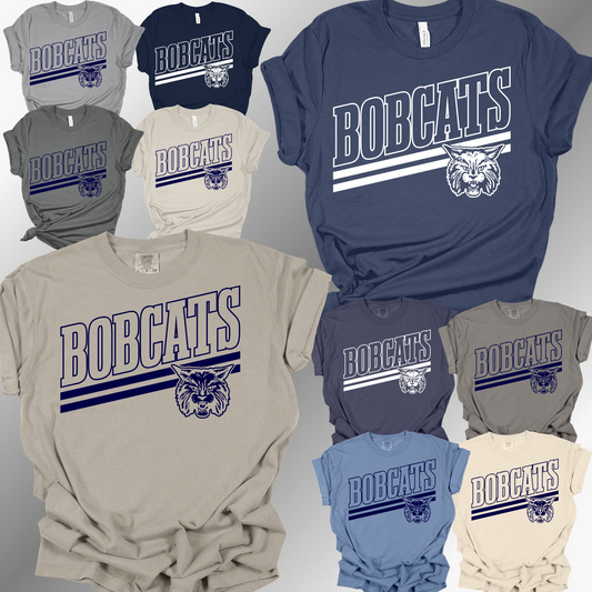Bangor Bobcats - Angled Mascot Tee (Adult)