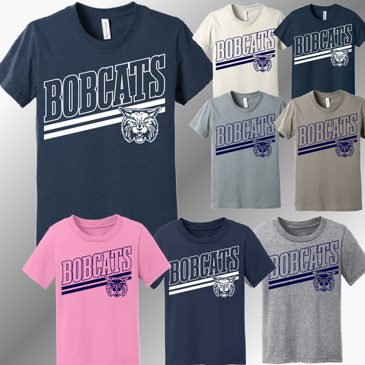 Bangor Bobcats - Angled Mascot Tee (Youth)