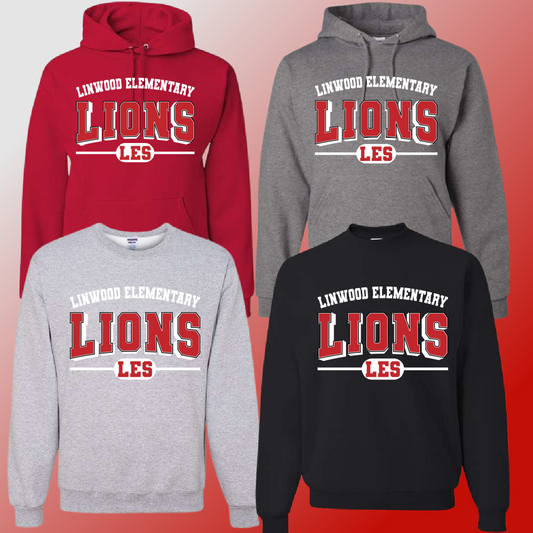 Linwood Lions  - Varsity Mascot Basic Sweatshirt