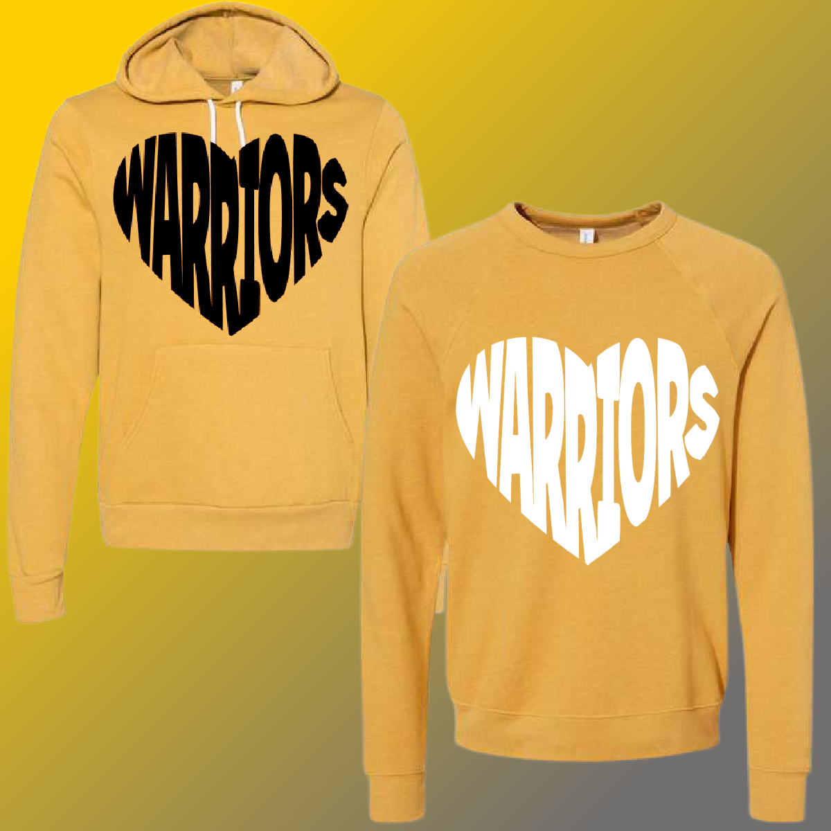 Western Warriors  - Mustard Heart Premium Sweatshirt (Adult Sizes)