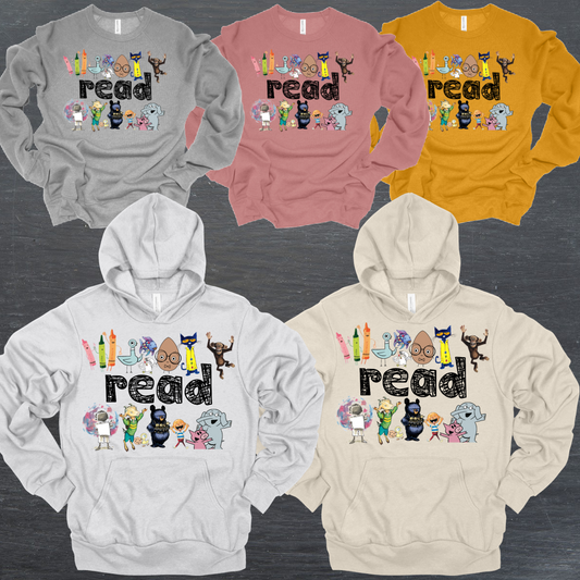 READ Preschool Book Characters - Premium Sweatshirt (Adult)