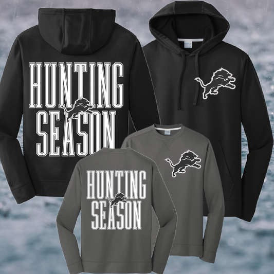 Detroit Football Hunting Season Black Out - Performance Sweatshirt (Adult)