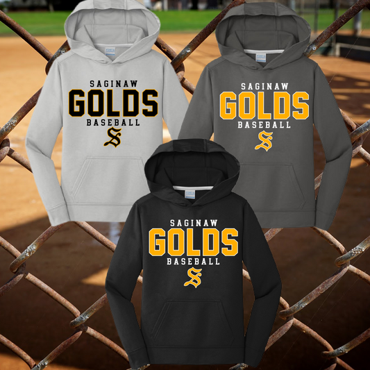 Saginaw Golds - BASEBALL Performance Hoodie (Youth & Adult)