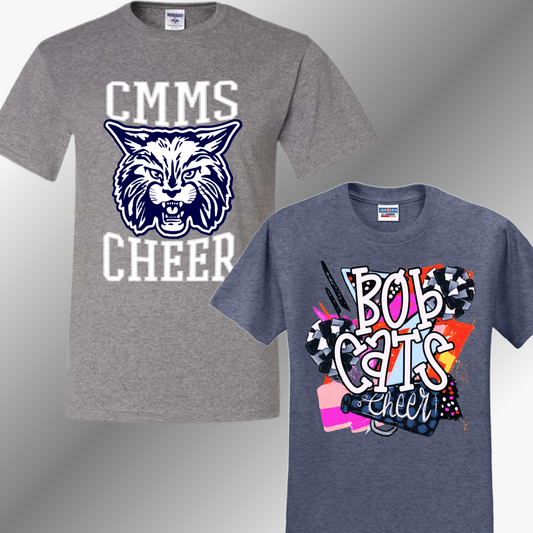 Bobcats Cheer - CMMS Practice & Spirit Tees!  (Youth & Adult)