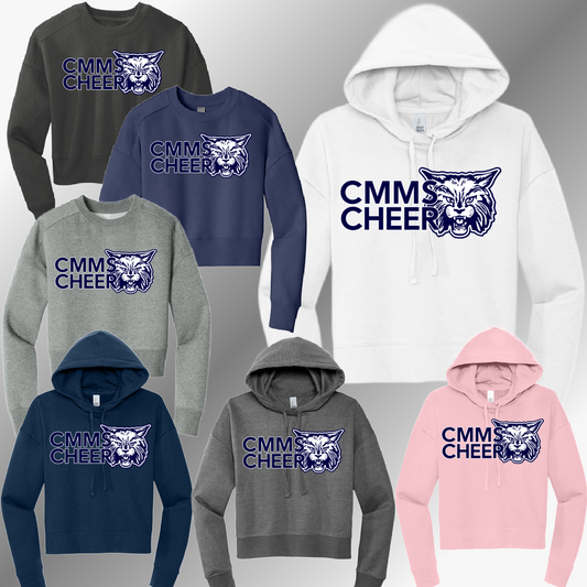 Bobcat Cheer - CMMS Cheer Cropped Sweatshirt (Adult)