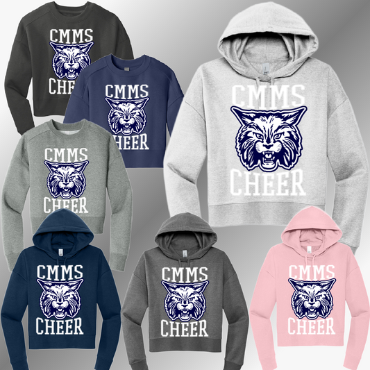 Bobcat Cheer - CMMS Center Mascot Cropped Sweatshirt (Adult)