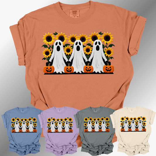 Sunflowers & Ghosts - Comfort Colors Tee (Adult)
