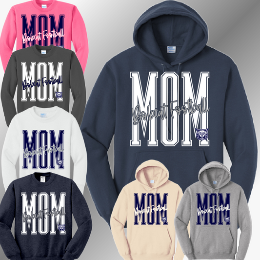 Bobcat Football - Football Mom Basic Sweatshirt (Adult)