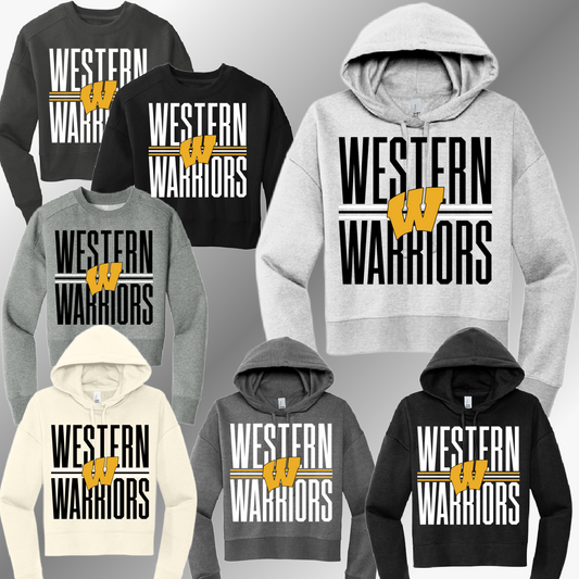 Western Warriors - School Name Cropped Sweatshirt (Adult)
