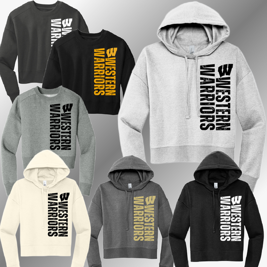 Western Warriors - School Name Cropped Sweatshirt (Adult)