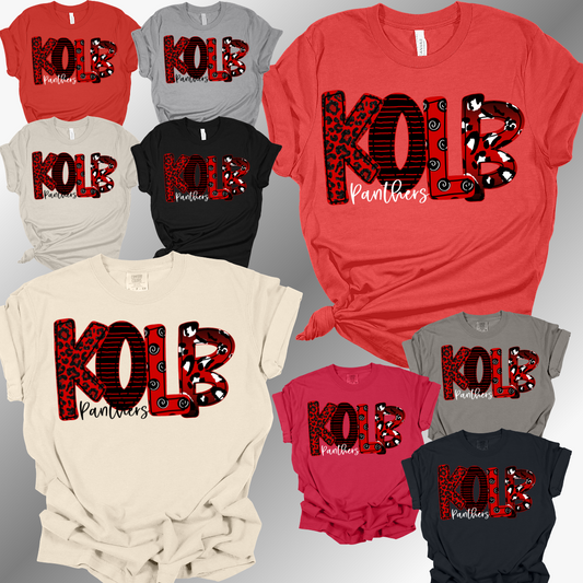 Kolb Panthers - KOLB Spirit Font Tee (Adult)