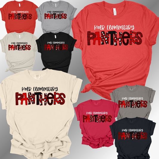 Kolb Panthers - PANTHERS Spirit Font Tee (Adult)