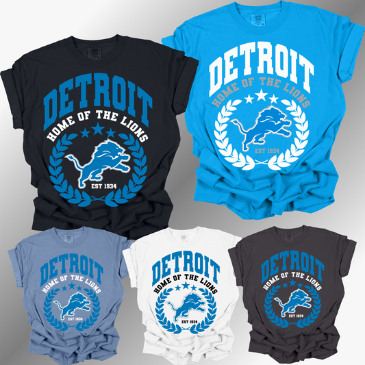 Detroit Football Home Of The - Comfort Colors Tee (Adult)