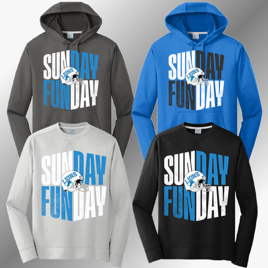 Detroit Football Sunday Funday - Performance Sweatshirt (Adult)