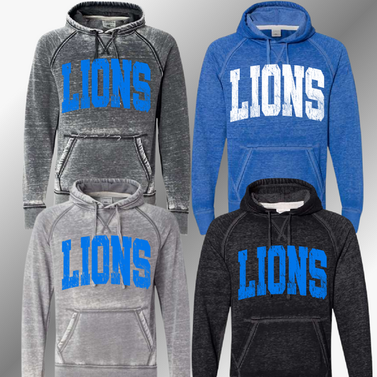 Detroit Football Distressed - Zen Fleece Hoodie (Adult)