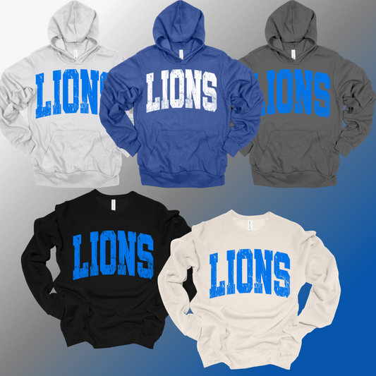 Detroit Football Distressed - Premium Sweatshirt (Adult)
