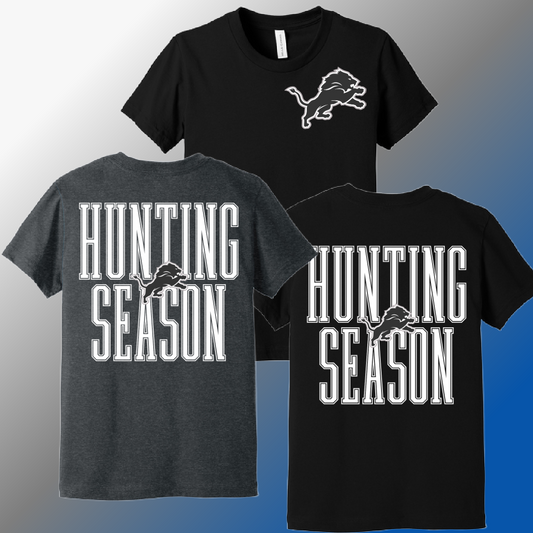 Detroit Football Hunting Season Black Out - Youth Tee (Short & Long Sleeve)