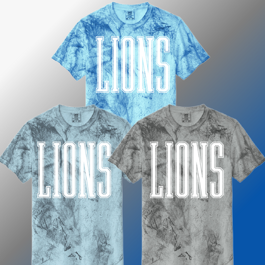 Detroit Football Tall - Color Blast Tee (Adult)