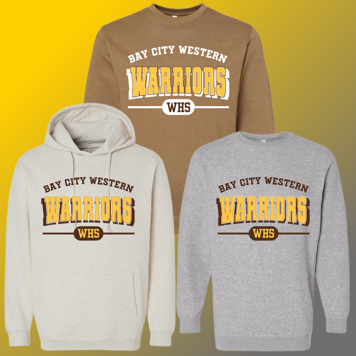 Western Warriors  - Varsity Mascot Premium Sweatshirt (Adult Sizes)