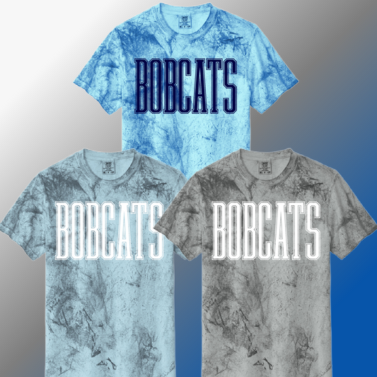 Bangor Bobcats - Skinny Varsity Font Color Blast Tee (Adult)