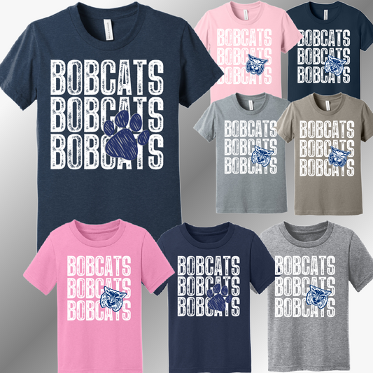 Bangor Bobcats - Repeating Bobcats Tee (Youth)
