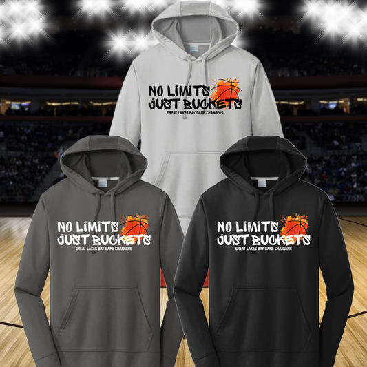 GLB Game Changers - No Limits Just Buckets Dri Fit Hoodie (Youth & Adult)