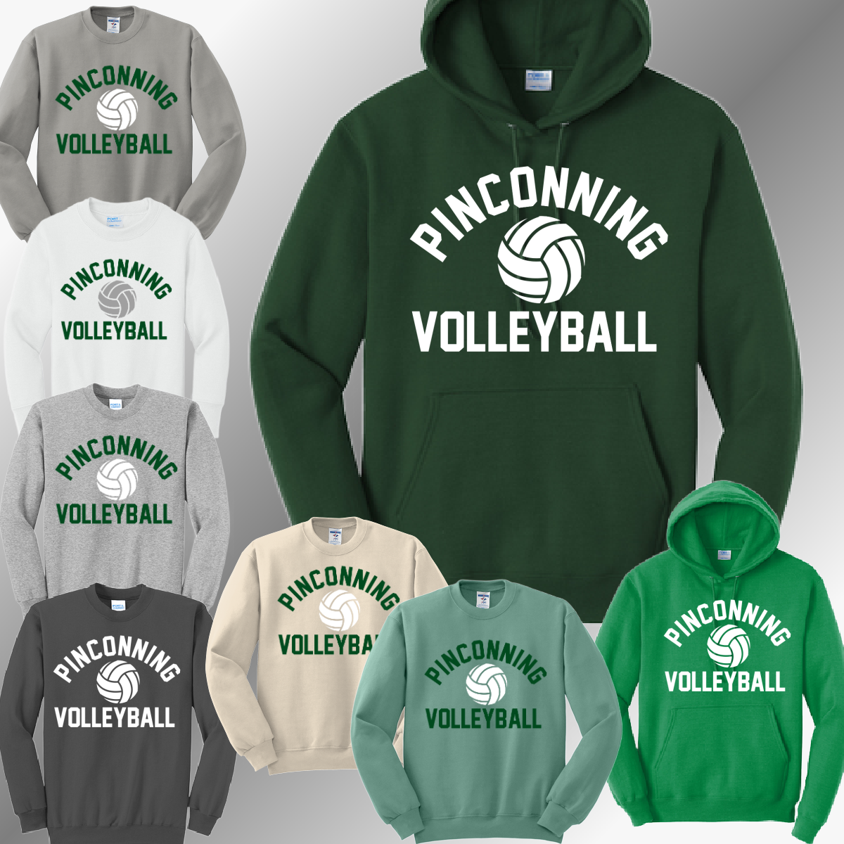 Pinconning Spartans - Arched YOU CHOOSE THE SPORT Basic Sweatshirt (Adult)