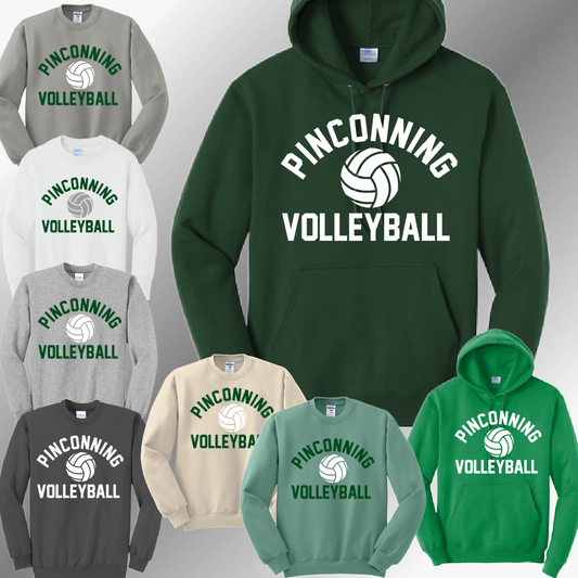 Pinconning Spartans - Arched YOU CHOOSE THE SPORT Basic Sweatshirt (Adult)