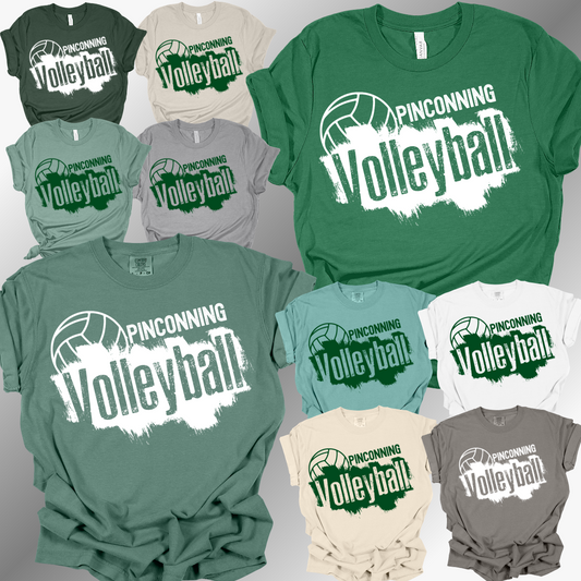 Pinconning Spartans - Distressed Volleyball Tee (Adult)