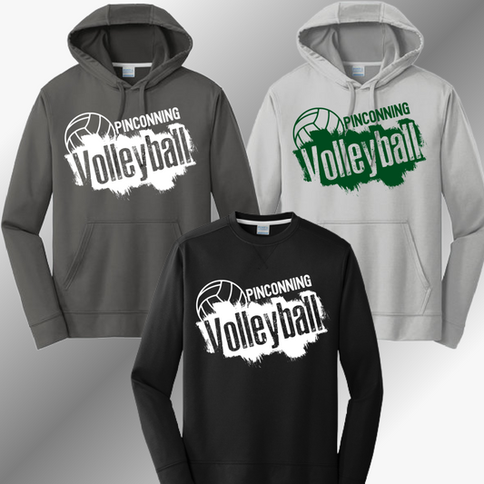 Pinconning Spartans - Distressed Volleyball Performance Sweatshirt (Adult)