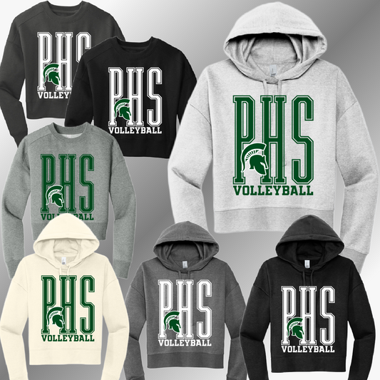 Pinconning Spartans - PHS HIGH SCHOOL YOU CHOOSE THE SPORT Cropped Sweatshirt (Adult)