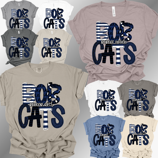 Bangor Bobcats - Spirit Font Tee (Adult)