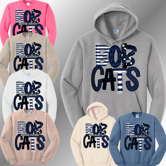 Bangor Bobcats - Spirit Font Basic Sweatshirt (Adult)