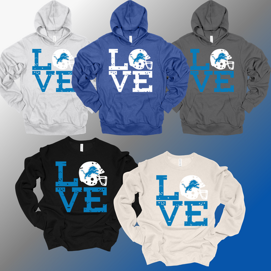 Detroit Football LOVE - Premium Sweatshirt (Adult)