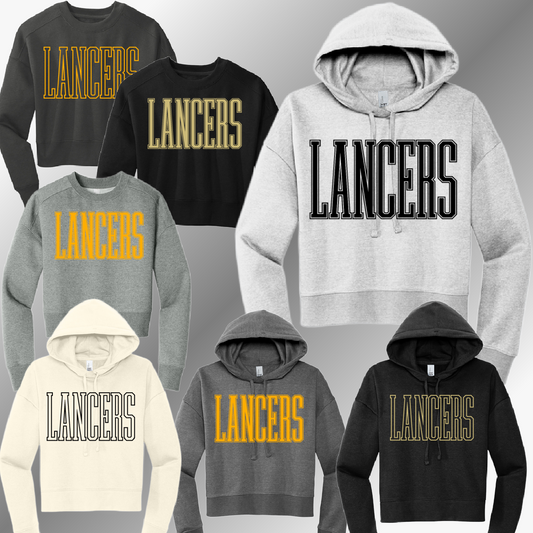 Bullock Creek Lancers - Tall Font Cropped Sweatshirt (Adult)