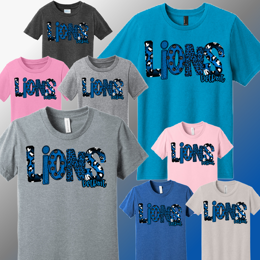 Detroit Football Spirit Font - Youth Tee