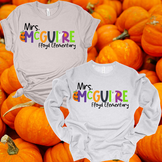 McAlear Sawden Bobcats - Halloween Teacher Tees