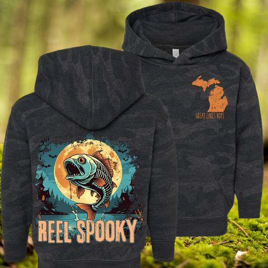 Great Lakes Boys - Reel Spooky Black Camo Hooded Sweatshirt (Toddler, Youth & Adult)