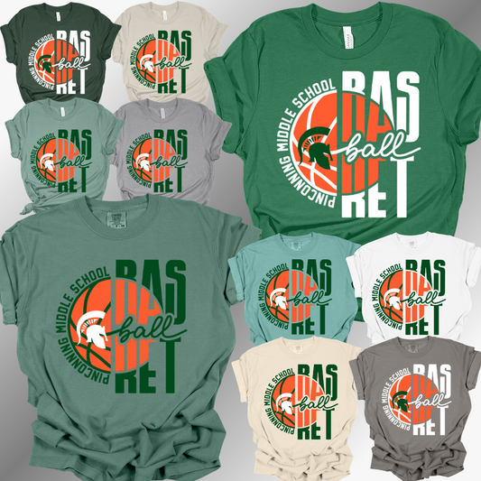 Pinconning Spartans - Middle School Basketball Tee (Adult)
