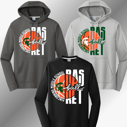 Pinconning Spartans - Middle School Basketball Performance Sweatshirt (Adult)